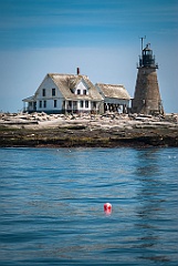 Mount Desert Rock Lighthouse Over Calm Waters